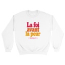 « La foi avant la peur » — Sweat unisexe recto-verso | Matthieu 14